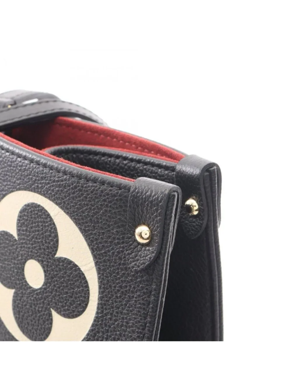 Louis Vuitton Tote On The Go GM Bicolor 2-Way Black Beige Leather